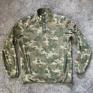 Eddie Bauer Camouflage fleece mens small